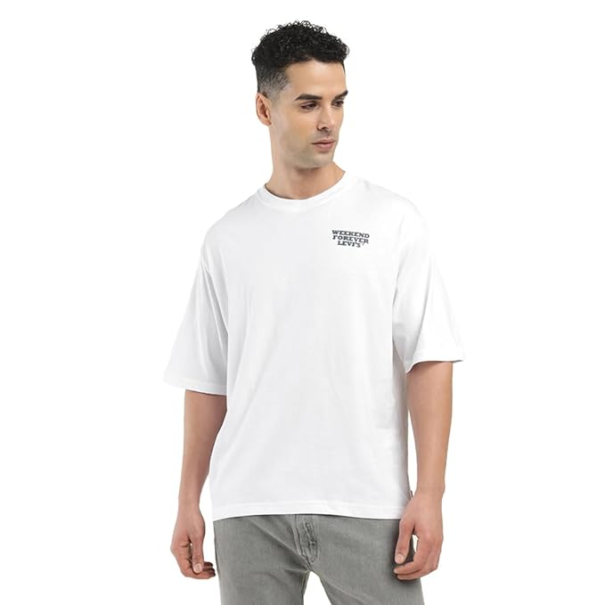 Men's Cotton Graphic Print Loose Fit T-Shirt