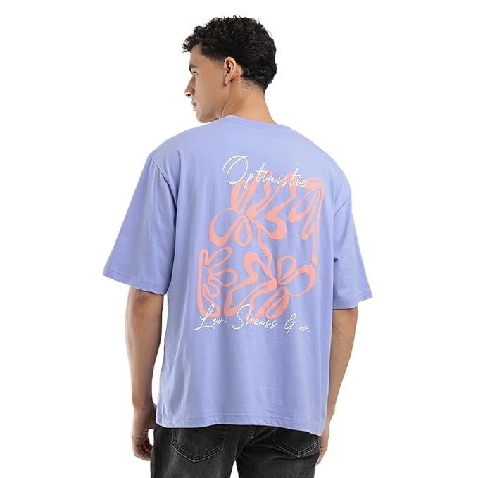 Men's Cotton Graphic Print Loose Fit T-Shirt