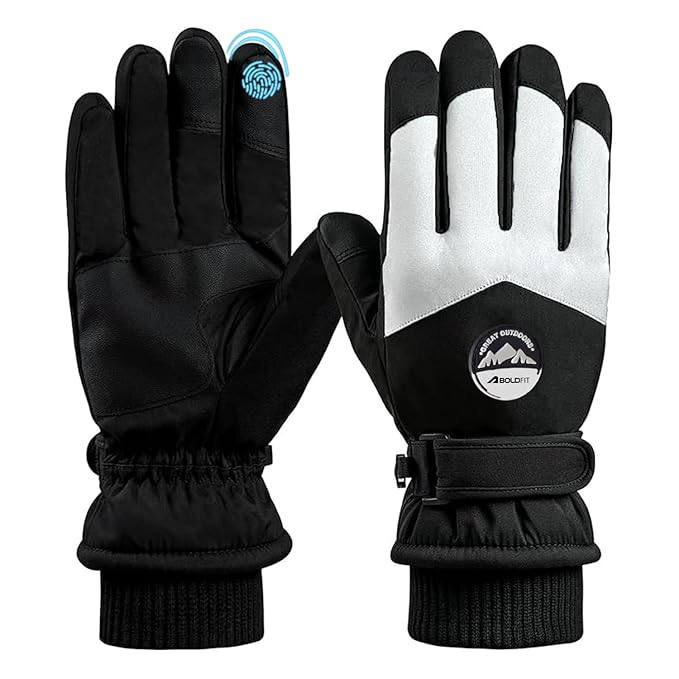 Boldfit Winter Gloves for Men Ski Hand Gloves for Winter Unisex Touch Screen Finger Winters Glove for Women Water