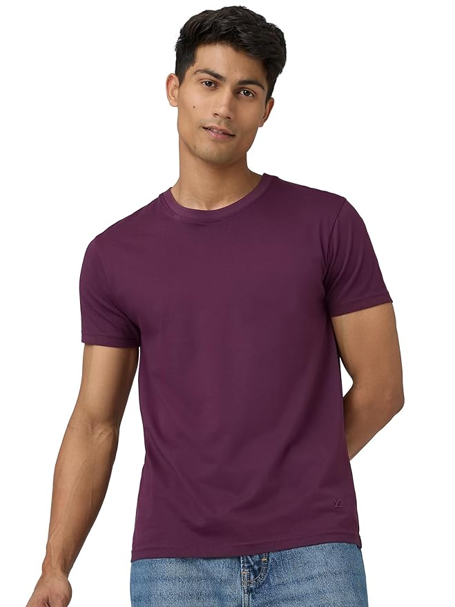 Men's Pace Regular Fit Crew Neck 100% Combed Cotton Half Sleeve T-Shirt