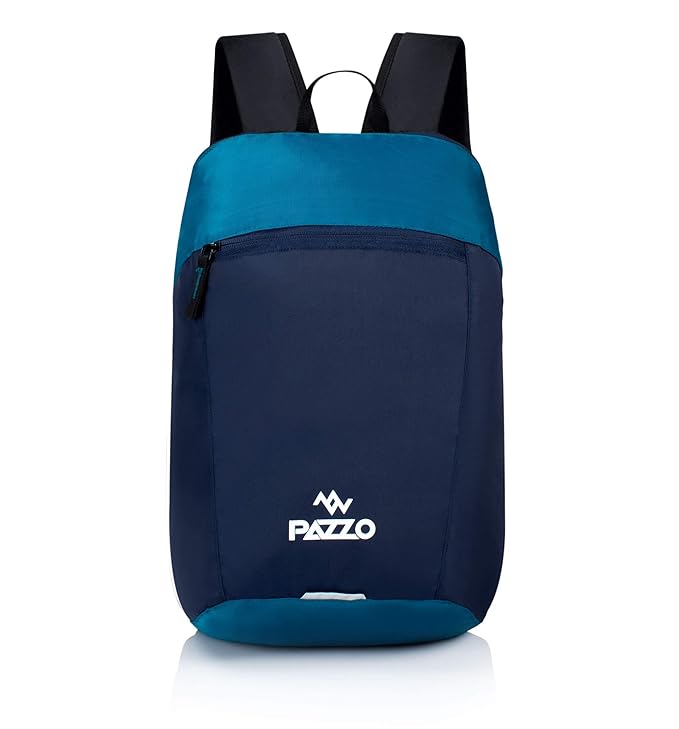 PAZZO Small Bag For Daily Use - 1 Compartment Mini Backpack For Hiking Camping Rucksack (Blue, 12)