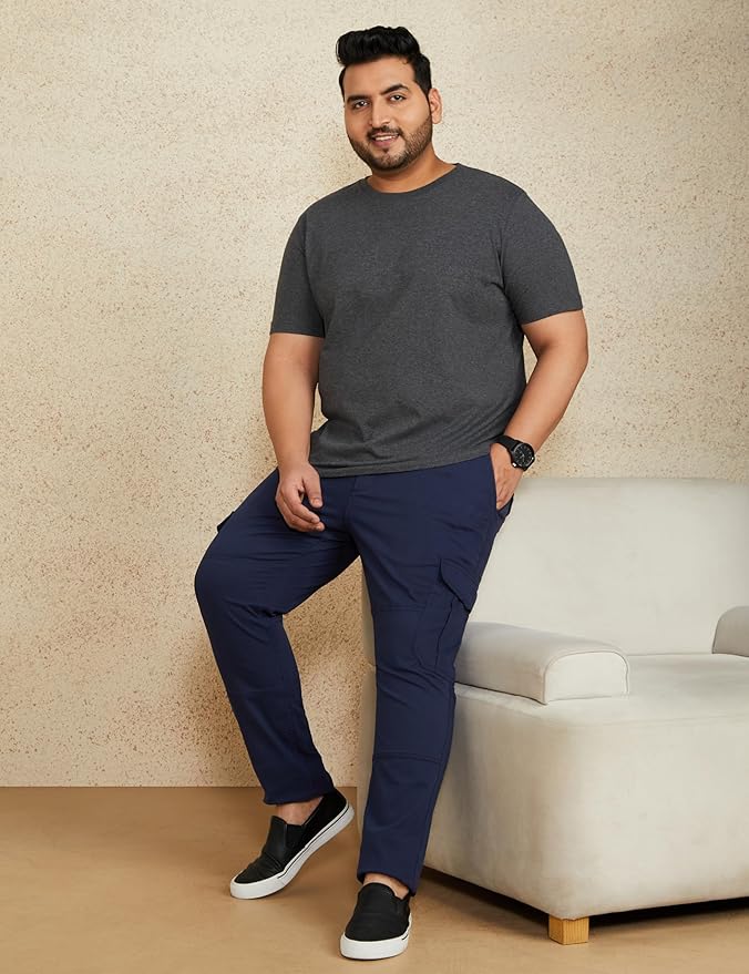 Symbol Men's Solid Cotton T Shirt | Round Neck