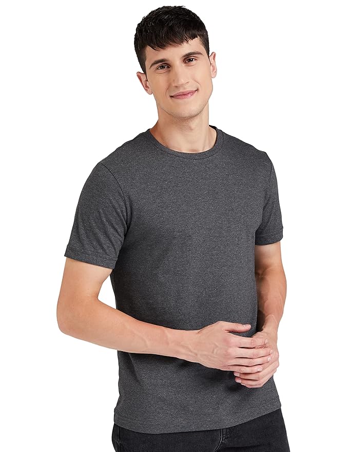 Symbol Men's Solid Cotton T Shirt | Round Neck